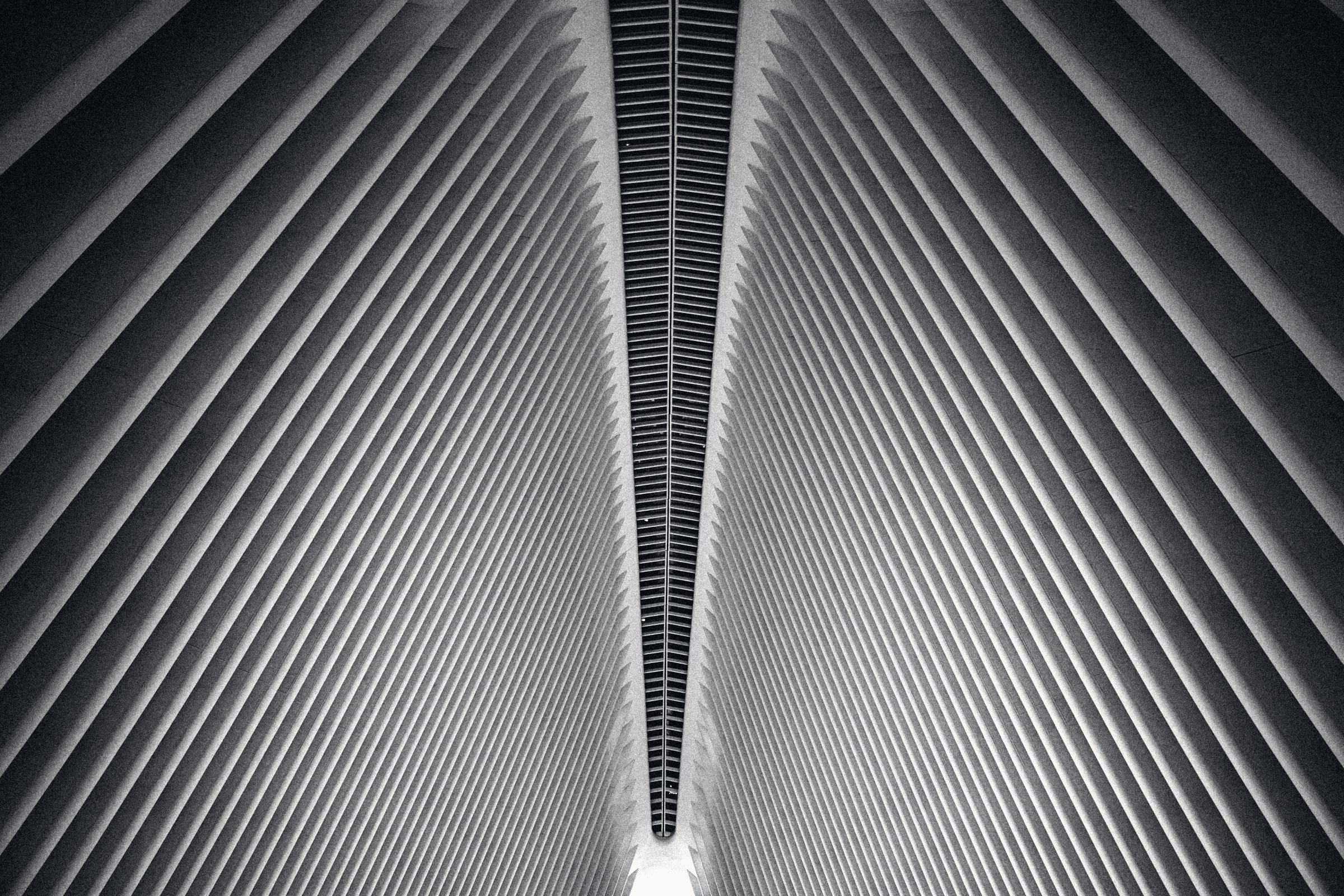 Oculus, World Trade Center, New York : des nervures qui convergent vers une verrière